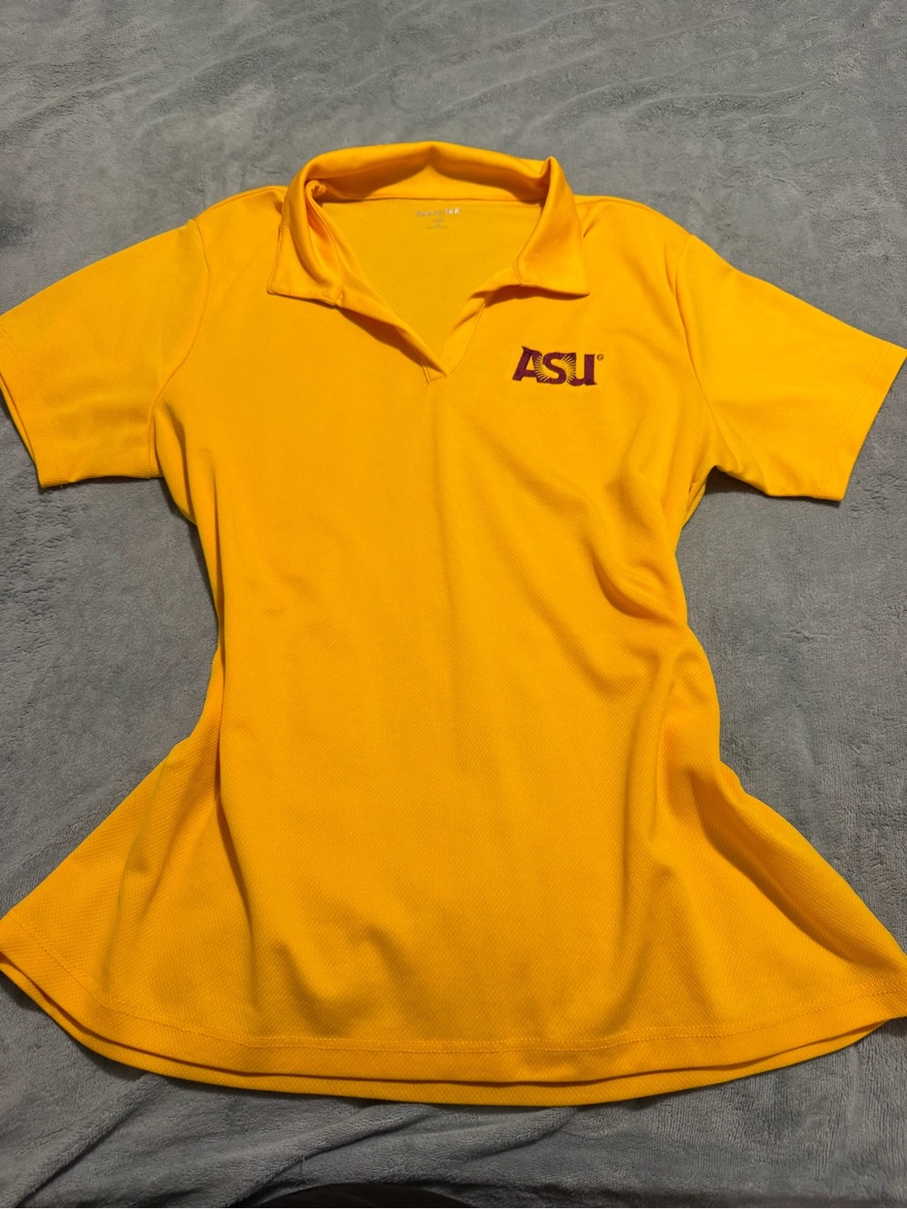 Women's Gold Polo Top